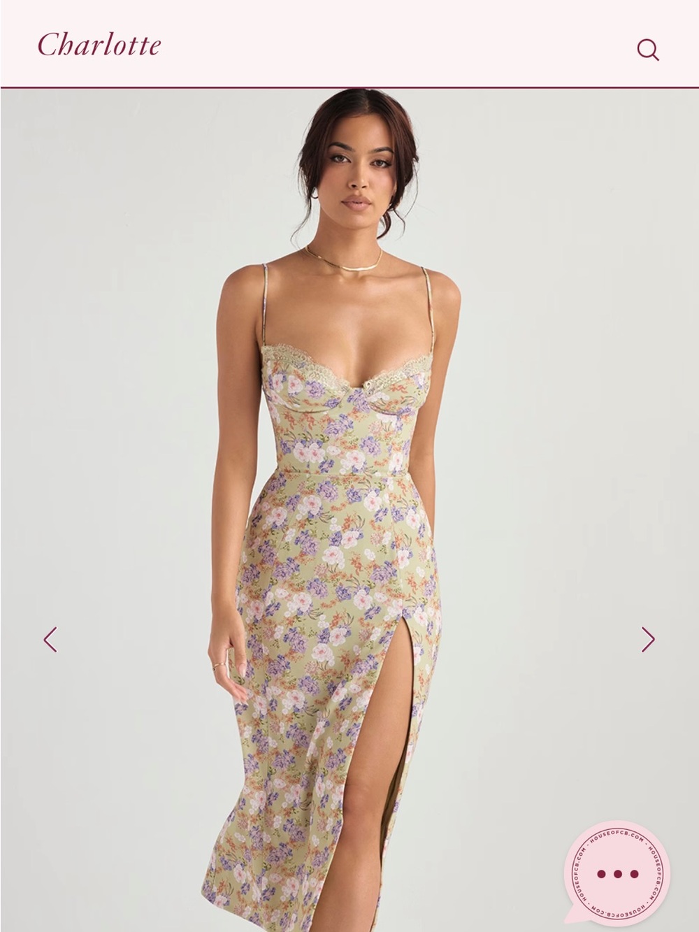 House of CB Charlotte Floral Midi Dress